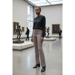 Banana Republic Women's Pull-On Straight Leg Ponte Pants, Brown, Size S